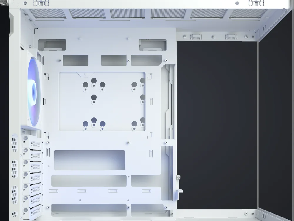 Interior de la caja COUGAR CFV220 RGB blanca