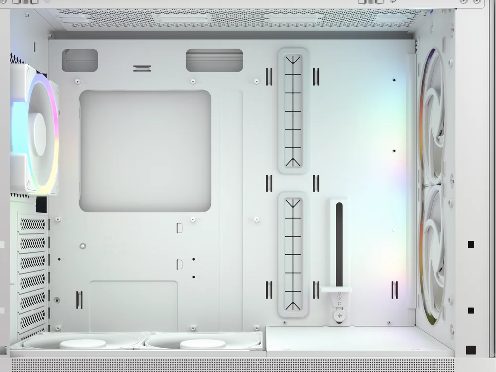 Interior de la caja COUGAR DUOAIR RGB blanca