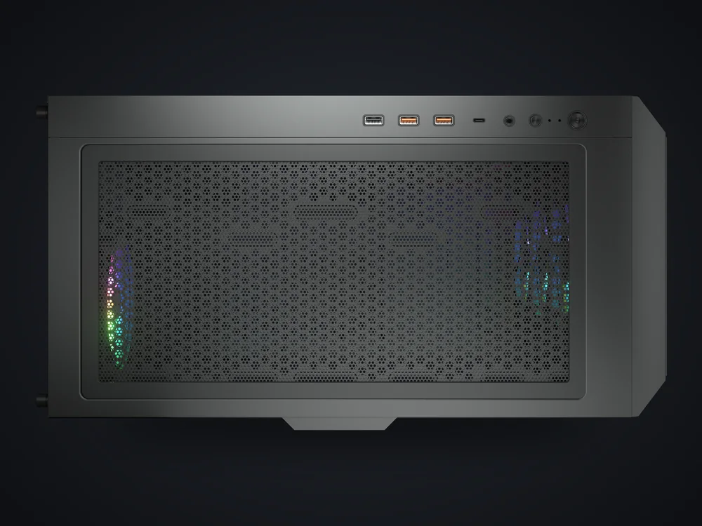 Puertos del panel superior de la caja COUGAR Duoface PRO RGB