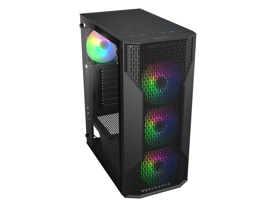 Caja COUGAR MX110 RGB en tres cuartos
