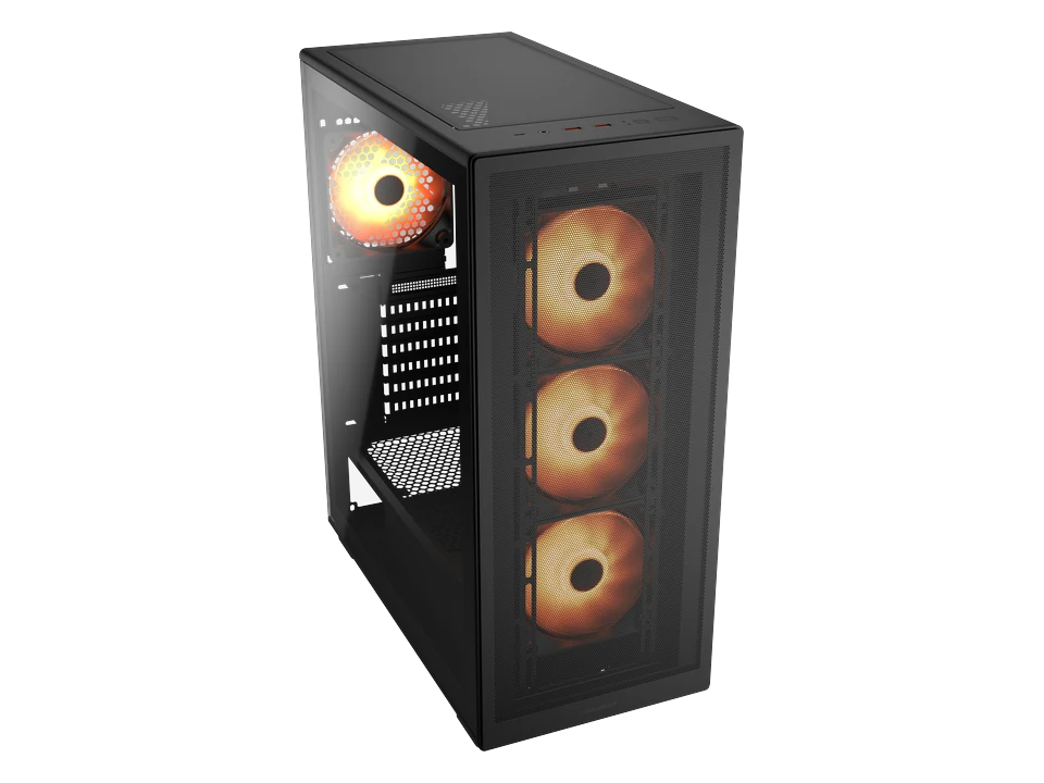 Caja COUGAR MX220 RGB en tres cuartos