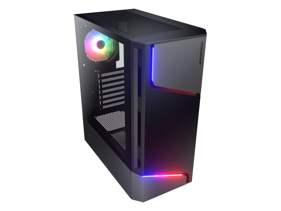 Caja COUGAR MX360 RGB en tres cuartos
