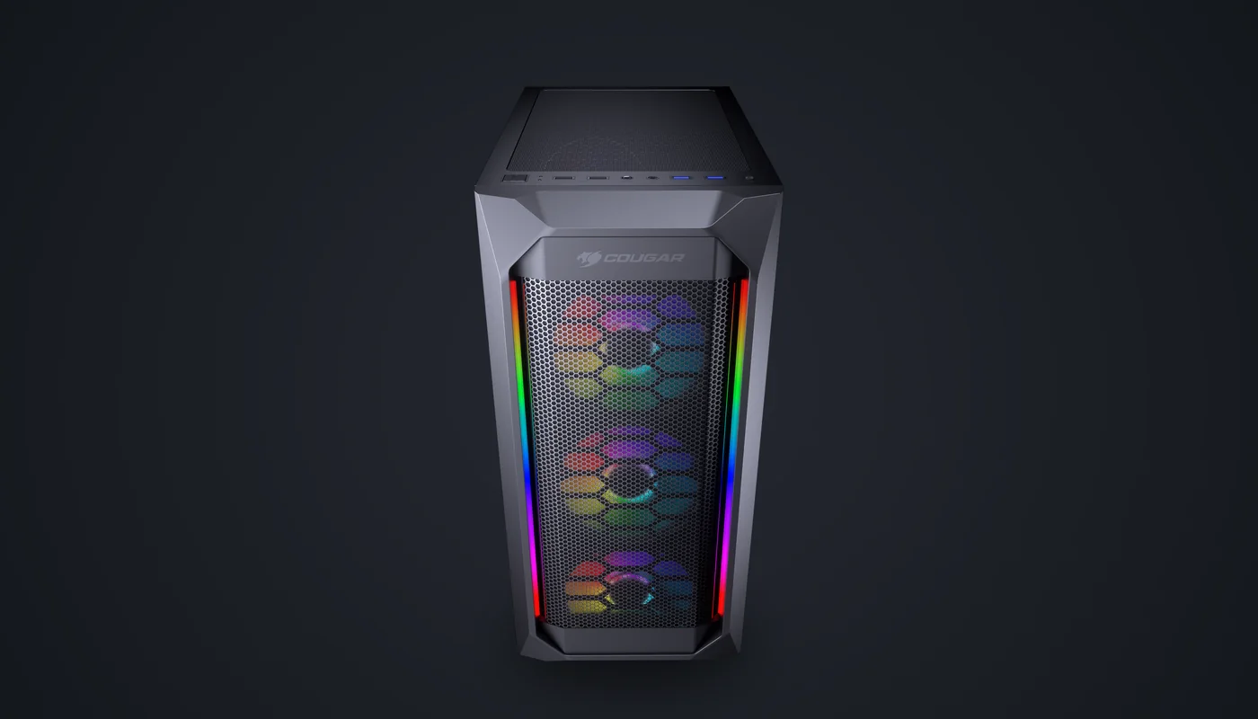 Frontal de malla de la caja COUGAR MX410 Mesh-G RGB