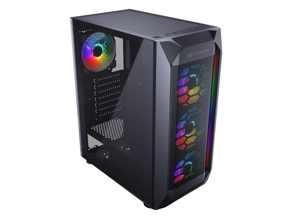 Caja COUGAR MX410 Mesh-G RGB en tres cuartos