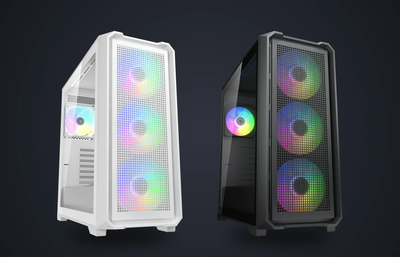 Cajas PC COUGAR MX600 Air en blanco y en negro