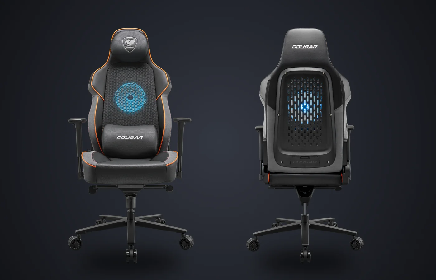 Silla COUGAR Nxsys AERO de frente y por detrás