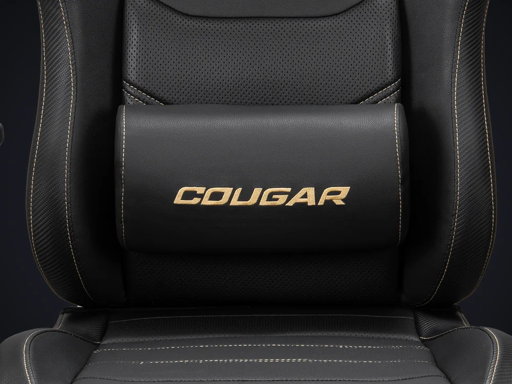 Almohada lumbar de la silla COUGAR Pryme Dorado