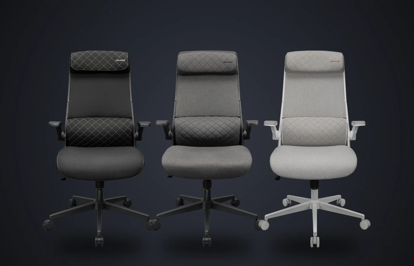 Sillas ergonómicas COUGAR Stryder en negro, gris y blanco