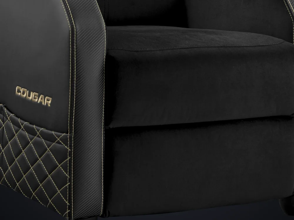 Acolchado y costuras del asiento del sillón COUGAR Ranger Elite dorado