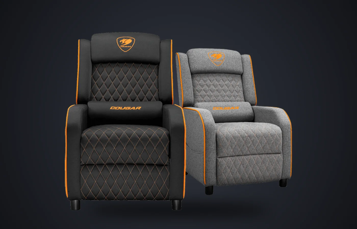 Sillones COUGAR Ranger ONE en negro y naranja y en gris