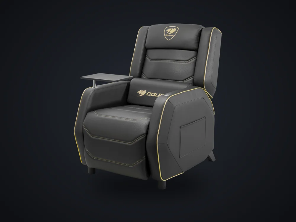 Sillón Ranger PRO Royal con la mesa giratoria montada