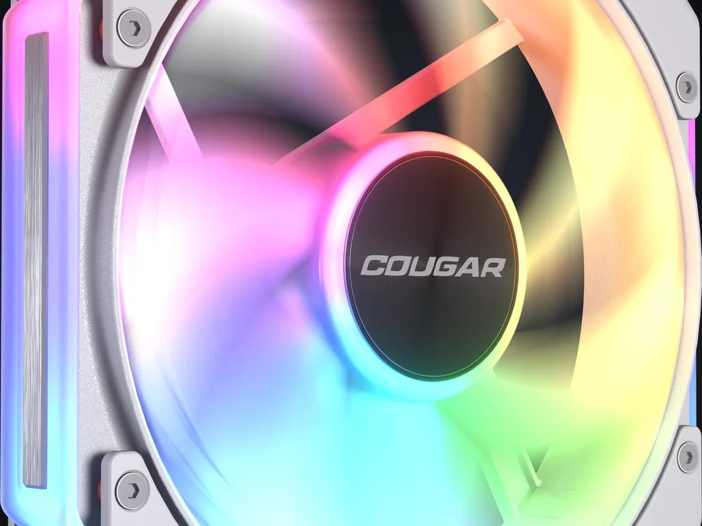 Ventilador COUGAR Apolar 120 ARGB blanco de lado